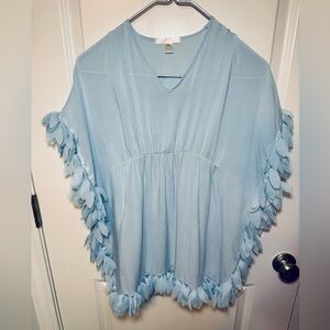 Stella Cove Blue Feather Cover-Up Girls Size 6